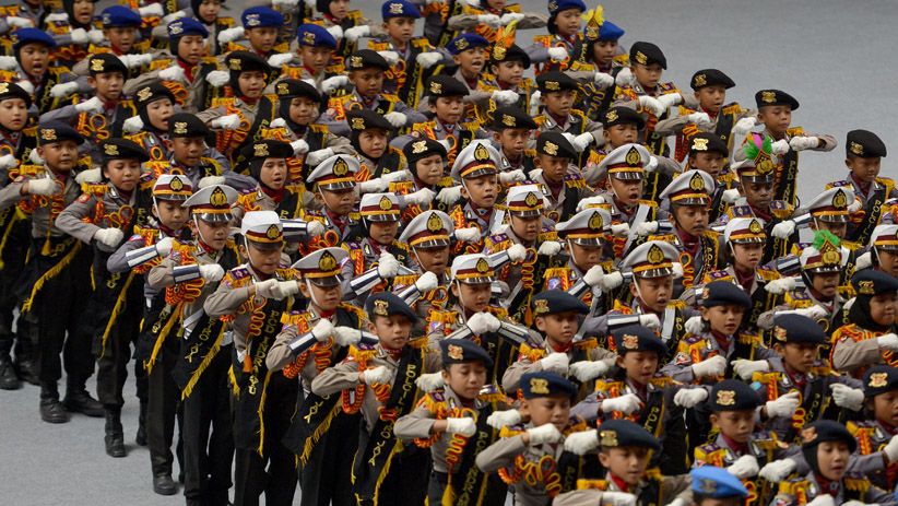 Aksi Polisi Cilik saat HUT Ke-72 Bhayangkara - Bagian 1