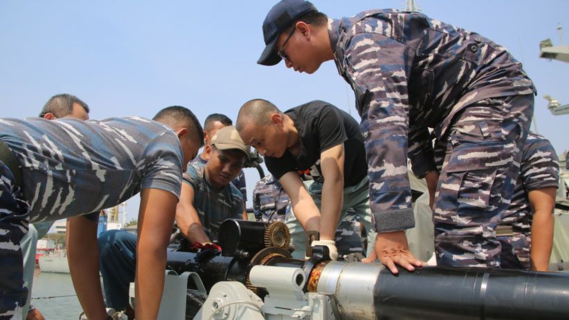 Meriam 30 Mm KRI Tombak-629 Berhasil Hancurkan Sasaran - Bagian 3