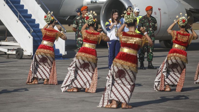 Pesawat TNI AU Kawal Kedatangan Api Obor Asian Games 2018  - Bagian 8