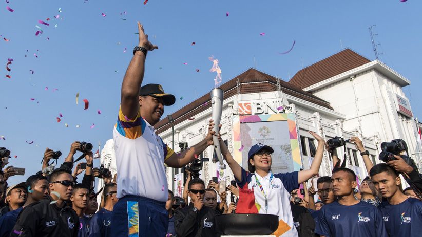 Torch Relay Asian Games 2018 Dimulai, Api Obor akan Lewati 52 Kota - Bagian 5