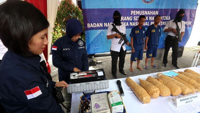 BNNP Jawa Timur Musnahkan Barang Bukti Narkotika Jaringan Malaysia - Bagian 1