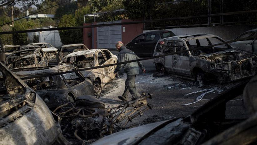 Foto-Foto Kebakaran Hutan di Yunani, 74 Orang Tewas  - Bagian 6