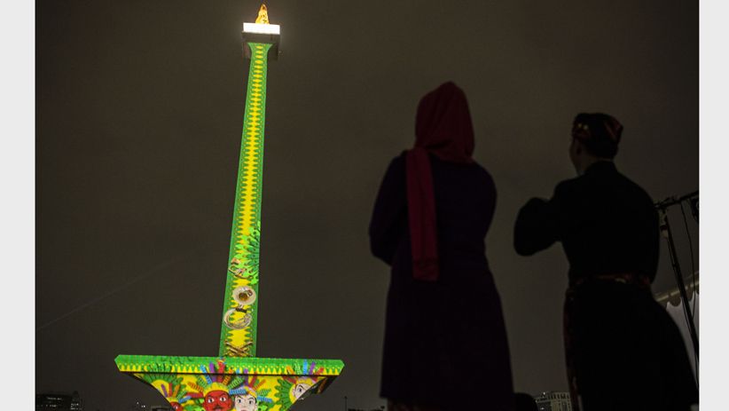 Melihat Keindahan Video Mapping Berdurasi 15 Menit di Tugu Monas  - Bagian 2
