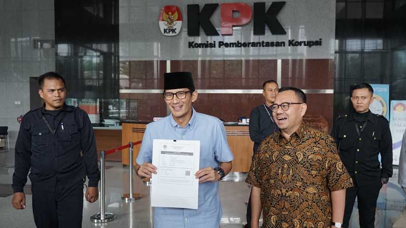 Lapor Harta Kekayaan ke KPK, Sandiaga Uno Didampingi Sudirman Said  - Bagian 1