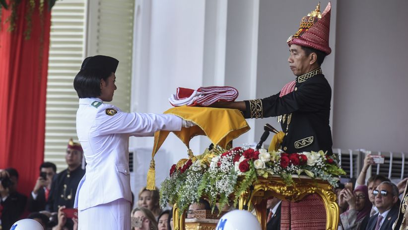 Foto Upacara Peringatan Detik-Detik Proklamasi Kemerdekaan ke-73 di Istana Merdeka - Bagian 2