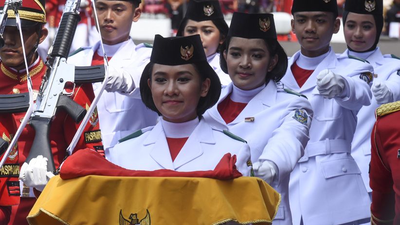 Foto Upacara Peringatan Detik-Detik Proklamasi Kemerdekaan ke-73 di Istana Merdeka - Bagian 4