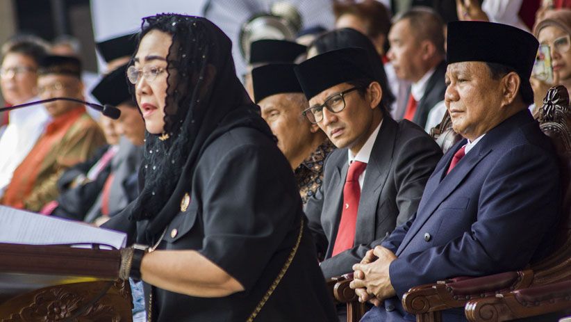 Prabowo-Sandi Ikut Upacara HUT ke-73 RI di Universtas Bung Karno - Bagian 1