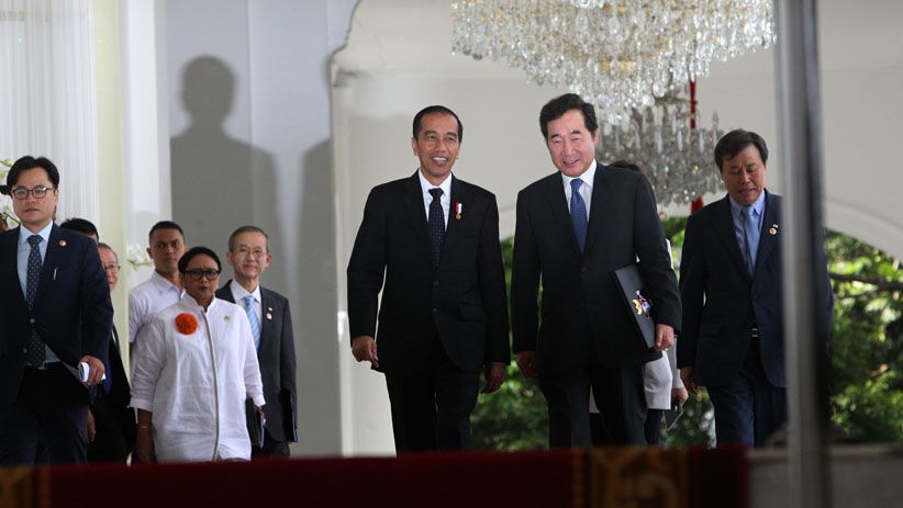 Presiden Jokowi Terima Kunjungan PM Korea Selatan di Istana Merdeka - Bagian 3