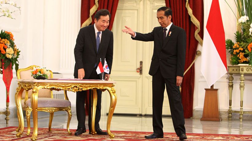 Presiden Jokowi Terima Kunjungan PM Korea Selatan di Istana Merdeka - Bagian 2