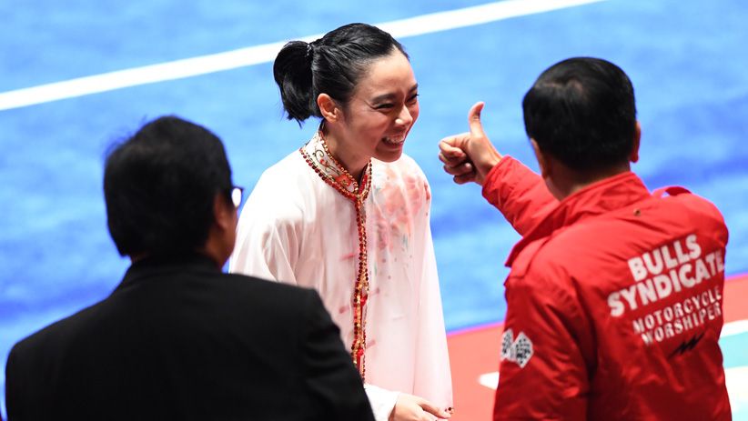 Momen Jokowi Beri Jempol ke Atlet Wushu Lindswell - Bagian 3