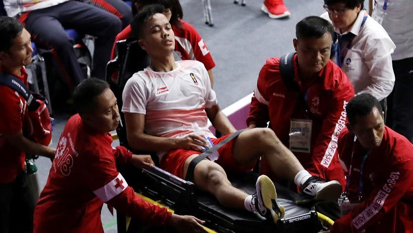 Momen Perjuangan Anthony Sinisuka Ginting hingga Ditandu Tim Medis - Bagian 4