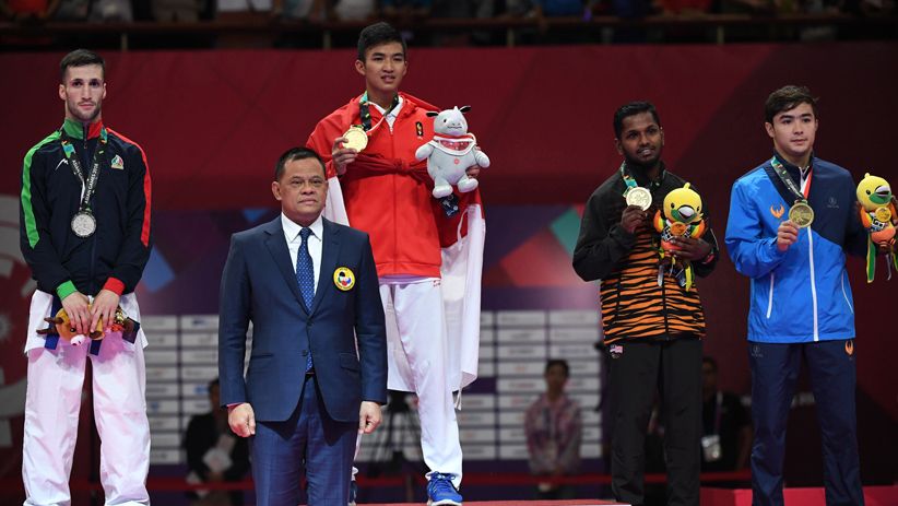 Karateka Rifki Ardiansyah Berhasil Menambah Medali Emas untuk Indonesia  - Bagian 4
