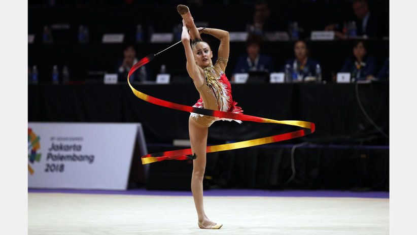 Aksi Atlet Cantik di Final Senam Ritmik Asian Games 2018 - Bagian 4