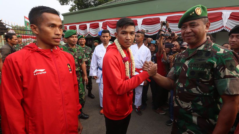 Prajurit Kodam V Brawijaya Peraih Medali Asian Games Disambut Bak Pahlawan - Bagian 5