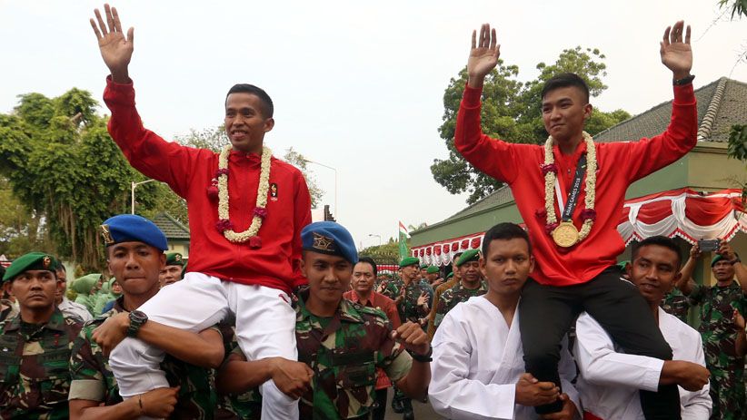 Prajurit Kodam V Brawijaya Peraih Medali Asian Games Disambut Bak Pahlawan - Bagian 2