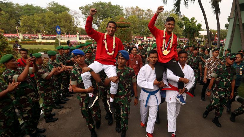 Prajurit Kodam V Brawijaya Peraih Medali Asian Games Disambut Bak Pahlawan - Bagian 1