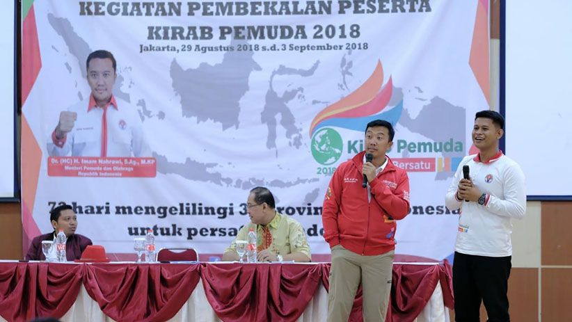 Menpora Imam Nahrawi Berikan Pembekalan ke Peserta Kirab Pemuda 2018 - Bagian 3