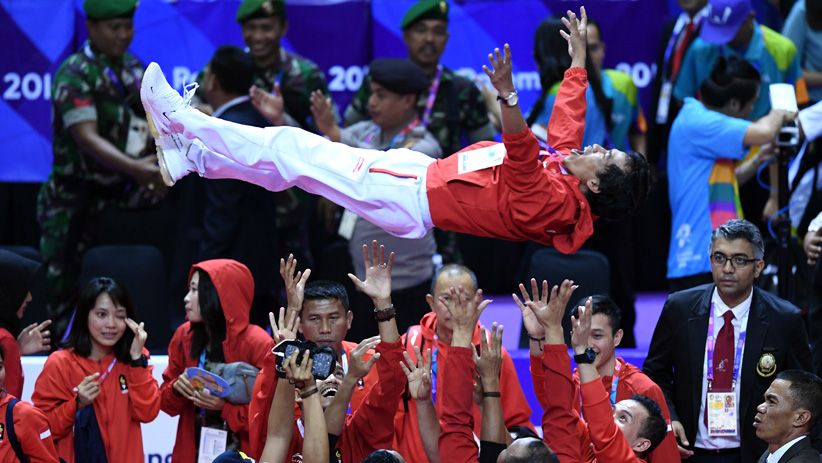 Sumbang Emas ke-31, Ini Aksi Tim Sepak Takraw Indonesia Kalahkan Jepang - Bagian 9