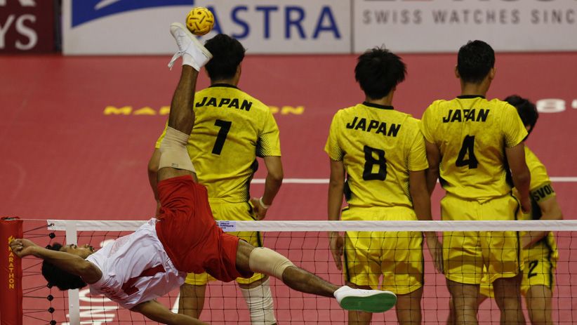 Sumbang Emas ke-31, Ini Aksi Tim Sepak Takraw Indonesia Kalahkan Jepang - Bagian 3