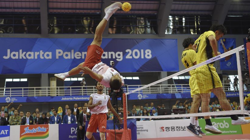 Sumbang Emas ke-31, Ini Aksi Tim Sepak Takraw Indonesia Kalahkan Jepang - Bagian 7
