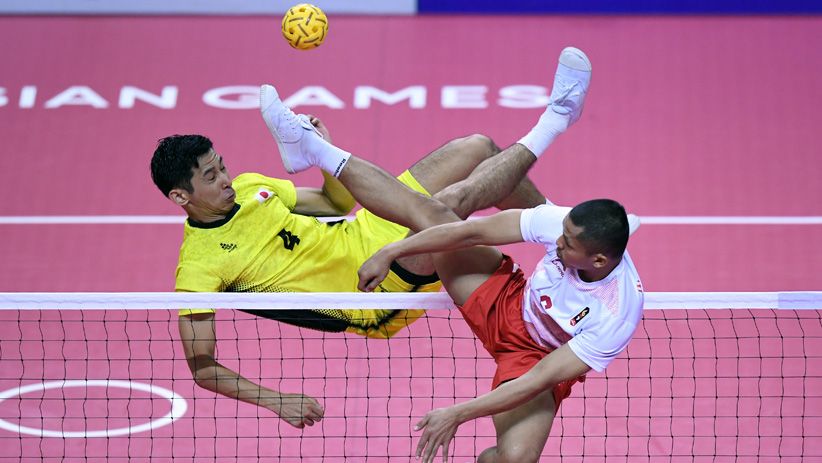 Sumbang Emas ke-31, Ini Aksi Tim Sepak Takraw Indonesia Kalahkan Jepang - Bagian 2