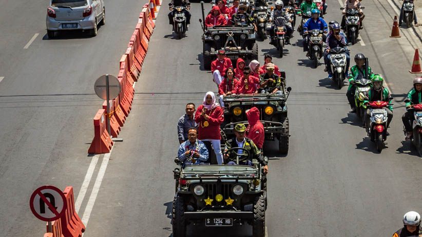 Atlet Asian Games 2018 Asal Jateng Diarak Keliling Kota Semarang - Bagian 1
