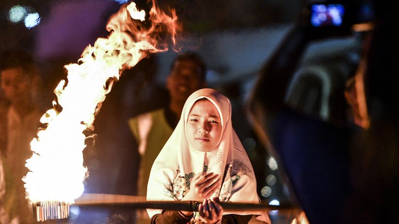 Foto-Foto Pawai Obor Tahun Baru Islam 1440 Hijriah di Berbagai Daerah - Bagian 2