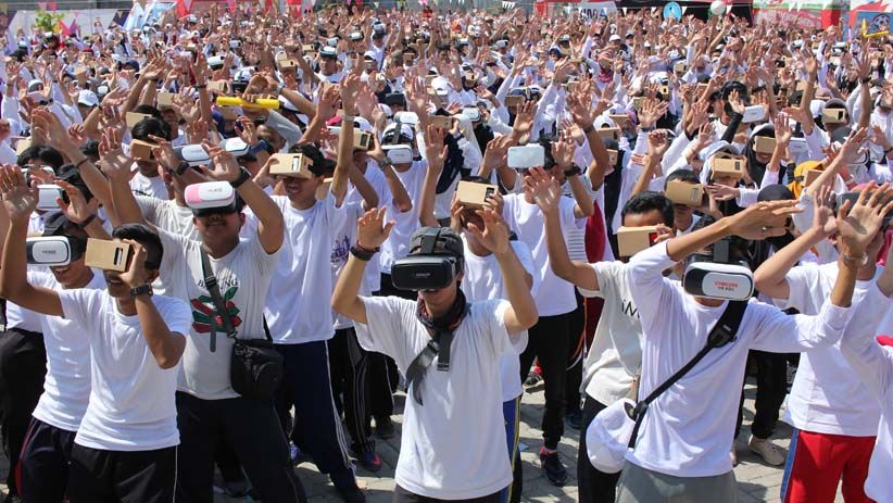 2.232 Mahasiswa UMS Menari Pakai VR Dapat Rekor MURI - Bagian 1