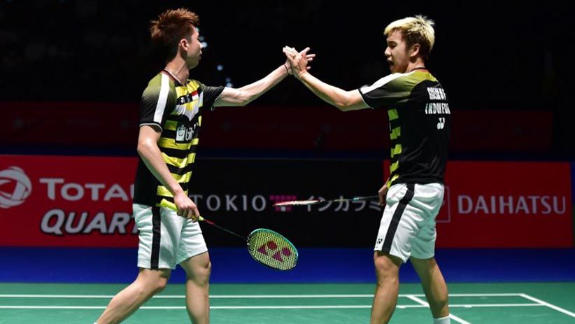 Ekspresi Kemenangan Marcus/Kevin Juara Jepang Open 2018 - Bagian 4