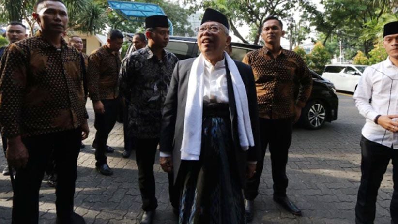 KH Ma'ruf Amin Tiba di Kantor Tim Kampanye Nasional - Bagian 1
