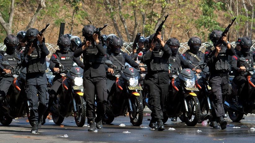 Aksi 2.000 Personel Gabungan saat Simulasi Pengamanan Pemilu 2019 - Bagian 2
