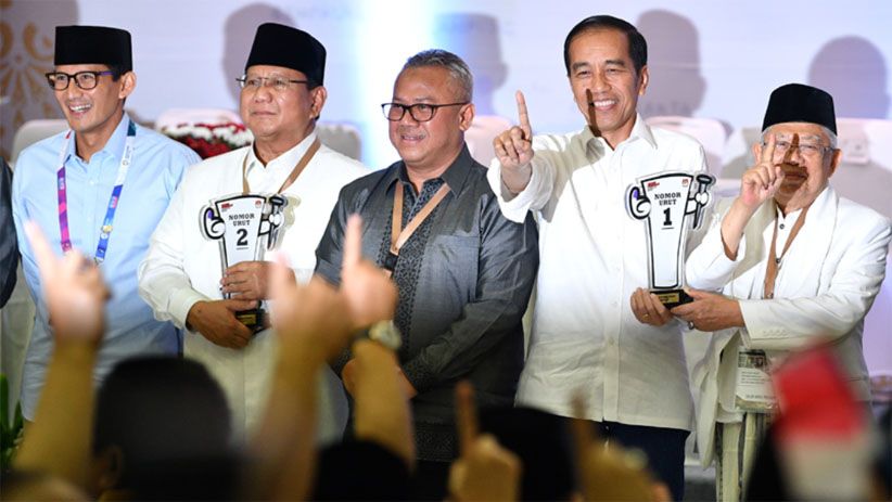 Momen Jokowi-Ma'ruf Amin dan Prabowo-Sandi Ambil Nomor Urut Capres - Bagian 1