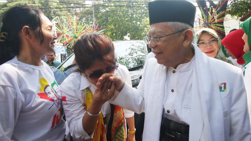 Cawapres Ma'ruf Amin Hadiri Deklarasi Relawan Perempuan IJMA - Bagian 1