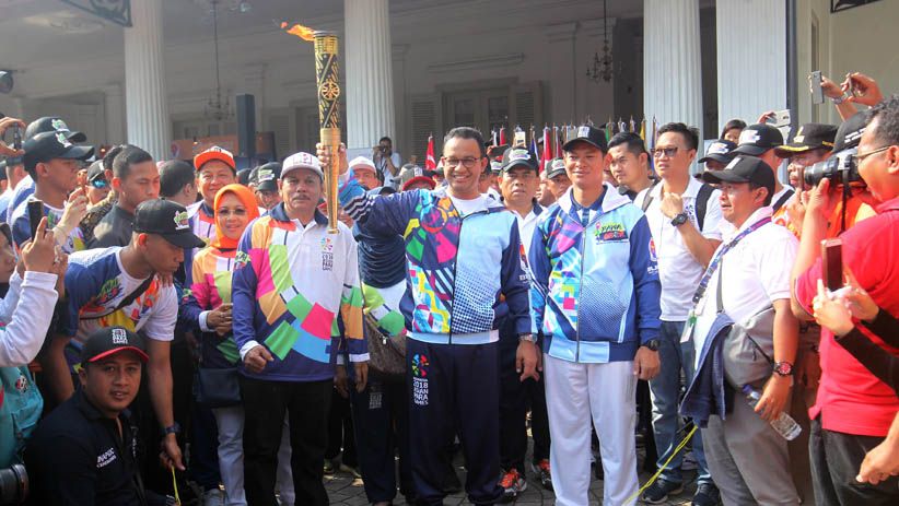 Meriahnya Pawai Obor Asian Para Games 2018 di Jakarta - Bagian 2