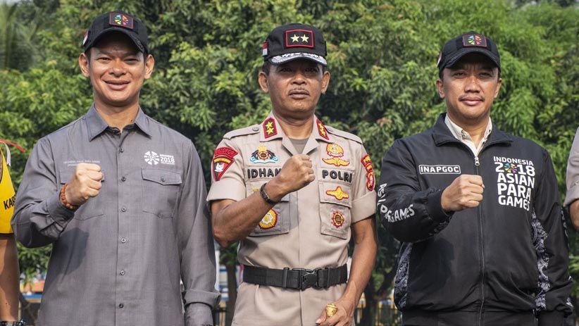 Polda Metro Jaya Gelar Apel Pengamanan Asian Para Games 2018 - Bagian 4
