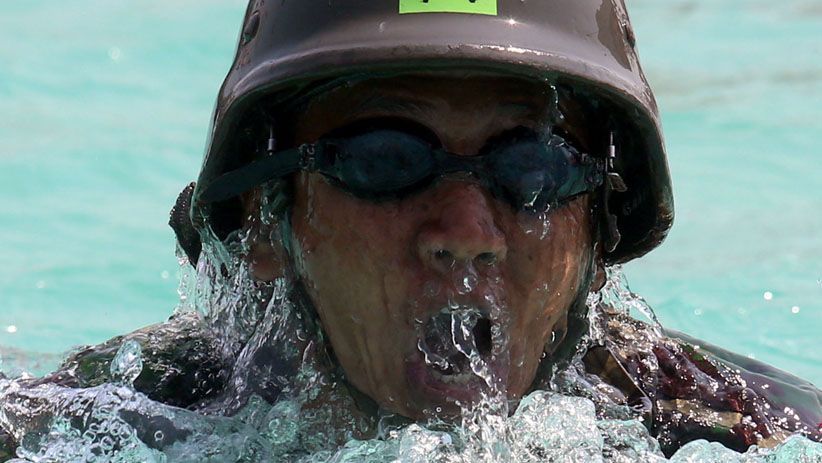 Serunya Lomba Renang Militer Korps Marinir TNI AL - Bagian 5