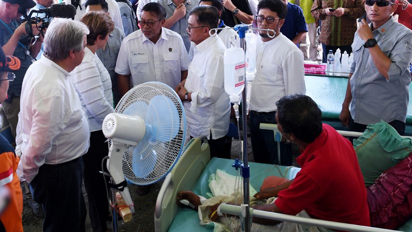 Wapres JK, Sekjen PBB dan CEO World Bank Kunjungi Korban Gempa Palu - Bagian 1