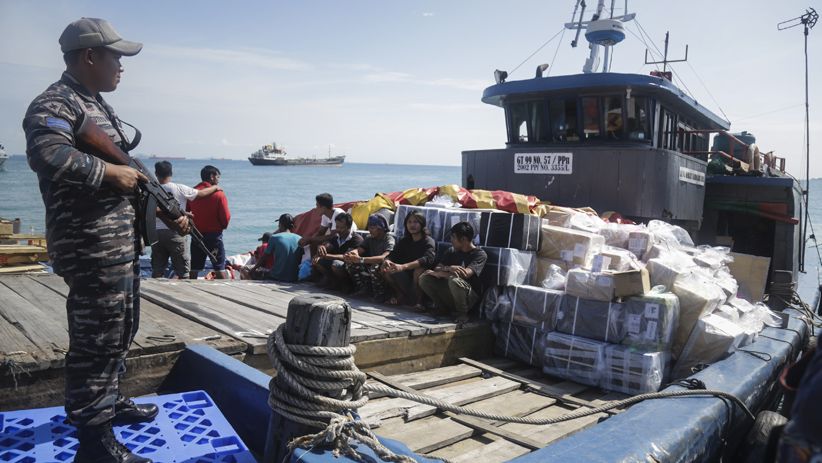 TNI AL Musnahkan Barang Bukti Hasil Operasi Kamla - Bagian 2