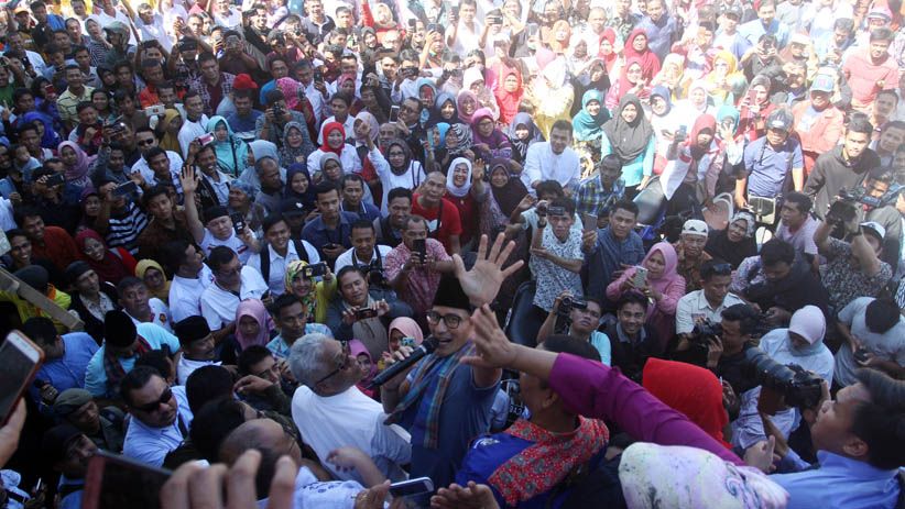 Sandiaga Uno Disambut Ratusan Pedagang saat Berkunjung ke Padang