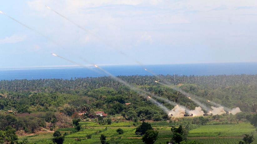 Aksi Prajurit dan Alutsista saat Latihan Bantuan Tembakan Terpadu TNI 2018 - Bagian 4