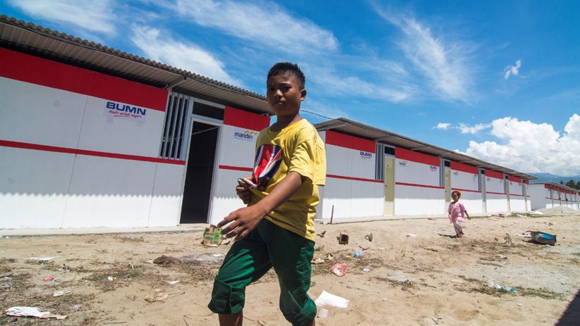 Pengungsi Gempa Sulteng Mulai Menempati Ratusan Hunian Sementara