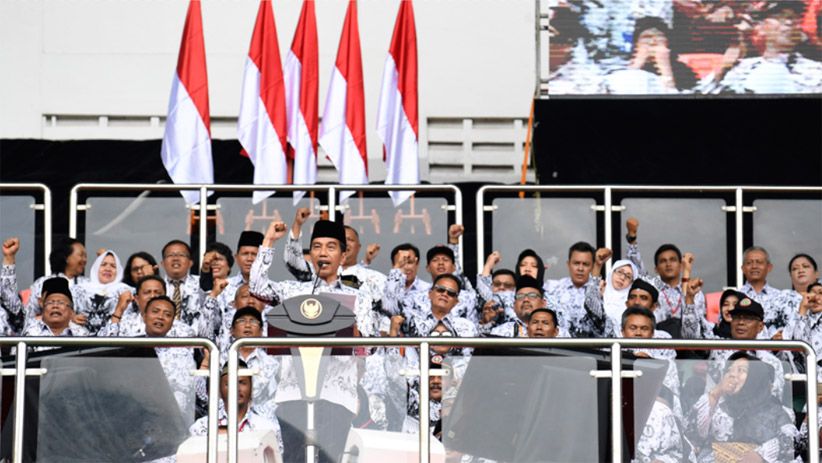 Presiden Jokowi Peringati HUT ke-73 PGRI bersama Ribuan Guru  - Bagian 2