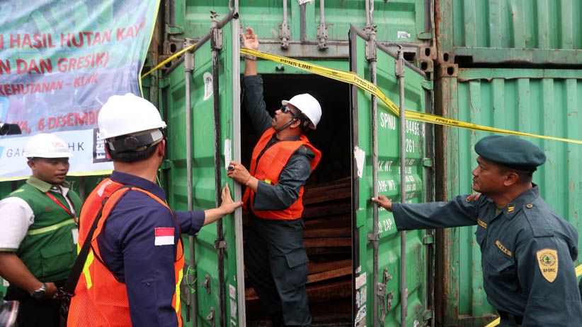 6 Kontainer Kayu Ilegal asal Papua Barat Berhasil Diamankan - Bagian 5