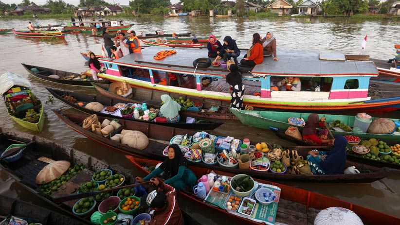Asyiknya Berbelanja di Pasar Terapung Lok Baintan Kalimantan Selatan