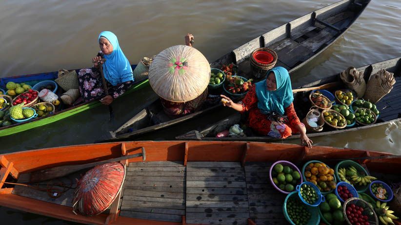 Asyiknya Berbelanja di Pasar Terapung Lok Baintan Kalimantan Selatan