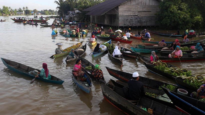 Asyiknya Berbelanja di Pasar Terapung Lok Baintan Kalimantan Selatan