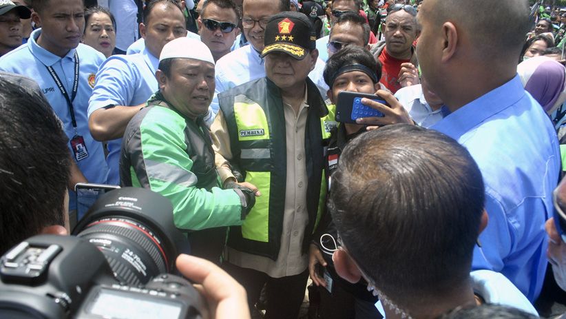 Prabowo Hadiri Kopi Darat Ribuan Driver Ojek Online di Bogor - Bagian 2