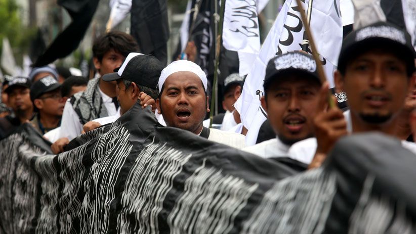 Aksi Solidaritas Ormas Islam Surabaya untuk Muslim Uigur