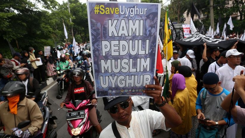 Aksi Solidaritas Ormas Islam Surabaya untuk Muslim Uigur