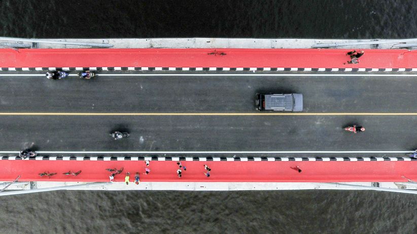 Baru Diuji Coba, Jembatan Musi IV Jadi Objek Wisata Warga Palembang